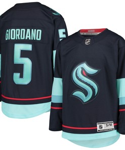 Mark Giordano Seattle Kraken Home Premier Player Jersey Deep Sea Blue Nhl - Robokeg
