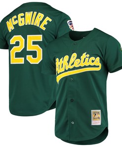 Mark Mcgwire Oakland Athletics Mitchell & Ness 1997 Cooperstown Collection Authentic Jersey - Green Mlb Ver 1 - Robokeg