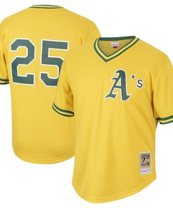 Mark Mcgwire Oakland Athletics Mitchell & Ness Cooperstown Collection Mesh Batting Practice Jersey - Gold Mlb - Robokeg