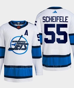 Mark Scheifele 55 Reverse Retro 2.0 2022 Winnipeg Jets White Jersey Primegreen - Robokeg