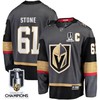 Mark Stone 61 Vegas Golden Knights 2023 Stanley Cup Champions Patch Alternate Breakaway Player Jersey - Black - Robokeg
