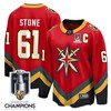 Mark Stone 61 Vegas Golden Knights 2023 Stanley Cup Champions Patch Reverse Editon Jersey - Red - Robokeg
