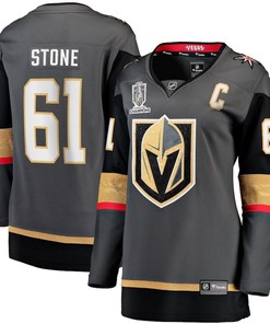 Mark Stone 61 Vegas Golden Knights Women's 2023 Stanley Cup Champions Alternate Breakaway Jersey - Black - Robokeg