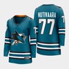Markus Nutivaara 77 San Jose Sharks 2022-23 Home Women Premier Breakaway Jersey Teal - Robokeg