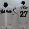 Marlins Giancarlo Stanton #27 White Mlb Throwback Jersey - Robokeg