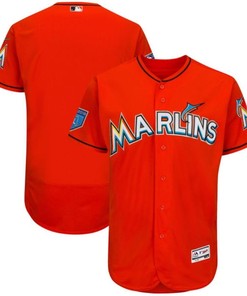 Marlins Mlb 2018 Spring Brandedition Personalized Orange Jersey - Robokeg