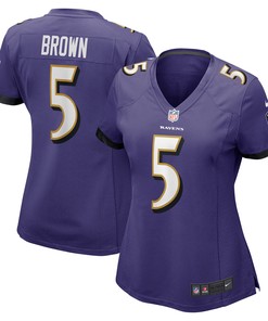 Marquise Brown Baltimore Ravens Womens Game Player Jersey Purple Nfl - Robokeg