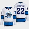 Mason Appleton 22 Reverse Retro 2.0 2022 Winnipeg Jets White Jersey Primegreen - Robokeg