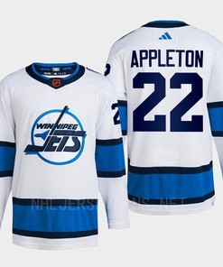 Mason Appleton 22 Reverse Retro 2.0 2022 Winnipeg Jets White Jersey Primegreen - Robokeg