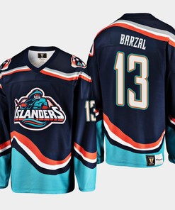 Mathew Barzal 13 New York Islanders Navy Reverse Retro 2.0 Jersey 2022-23 - Robokeg