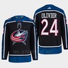 Mathieu Olivier 24 Reverse Retro 2.0 2022 Columbus Blue Jackets Navy Jersey Primegreen - Robokeg