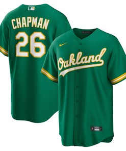 Matt Chapman Oakland Athletics Alternate Replica Player Name Jersey Kelly Green Mlb - Robokeg