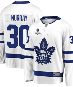 Matt Murray 30 Toronto Maple Leafs Stanley Cup 2023 Playoffs Patch Away Breakaway Men Jersey - White - Robokeg