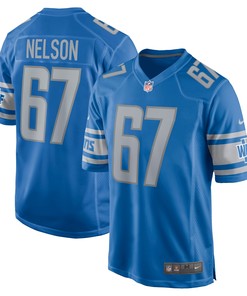 Matt Nelson Detroit Lions Game Jersey - Blue Nfl - Robokeg
