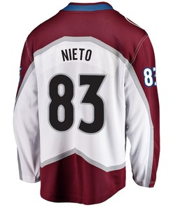 Matt Nieto 83 Colorado Avalanche Stanley Cup 2023 Playoffs Patch Away Breakaway Men Jersey - White - Robokeg