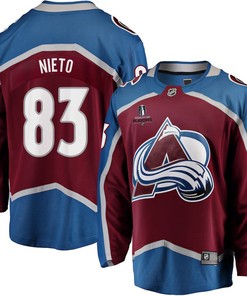 Matt Nieto 83 Colorado Avalanche Stanley Cup 2023 Playoffs Patch Home Breakaway Men Jersey - Burgundy - Robokeg