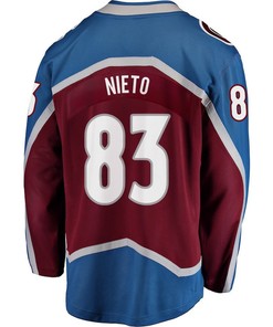 Matt Nieto 83 Colorado Avalanche Stanley Cup 2023 Playoffs Patch Home Breakaway Men Jersey - Burgundy - Robokeg