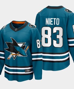 Matt Nieto 83 San Jose Sharks 2022-23 Home The Evolve Teal Jersey - Robokeg