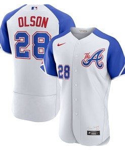 Matt Olson 28 Jersey, Atlanta Braves 2023 City Connect Player Elite Jersey - White - Robokeg