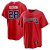 Matt Olson 28 Jersey, Atlanta Braves Alternate Player Men Jersey - Red - Robokeg