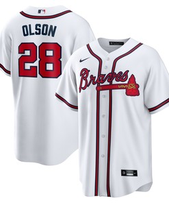 Matt Olson Atlanta Braves Home Replica Player Jersey - White Mlb Ver 1 - Robokeg