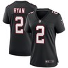 Matt Ryan Atlanta Falcons Womens Throwback Game Jersey - Black Nfl - Robokeg