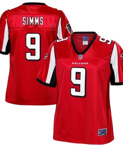 Matt Simms Atlanta Falcons Nfl Pro Line Womens Team Color Player Jersey - Red - Robokeg