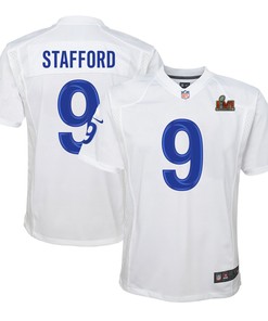 Matthew Stafford Los Angeles Rams Super Bowl Lvi Game Patch Jersey - White Nfl - Robokeg