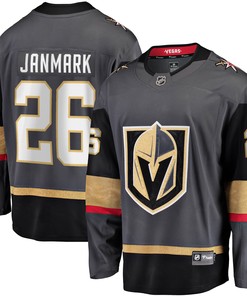 Mattias Janmark Vegas Golden Knights Fanatics Branded 2017/18 Home Breakaway Replica Jersey - Gray Nhl - Robokeg