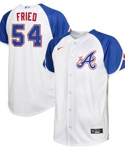 Max Fried 54 Jersey, Atlanta Braves 2023 City Connect Youth Jersey - White - Robokeg