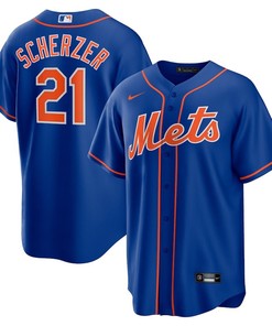 Max Scherzer 21 New York Mets Alternate Player Jersey - Royal - Robokeg