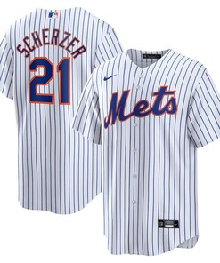 Max Scherzer 21 New York Mets Home Player Jersey - White - Robokeg