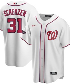 Max Scherzer #31 Washington Nationals 2020 Mlb White Jersey - Robokeg