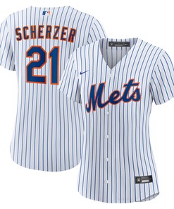 Max Scherzer New York Mets Womens Home Replica Player Jersey - White Mlb - Robokeg
