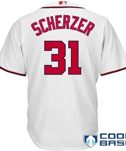 Max Scherzer Washington Nationals Cool Base Player Jersey - White - Robokeg