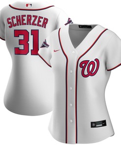Max Scherzer Washington Nationals Womens 2019 World Series Champions Home Replica Player Jersey - White Mlb - Robokeg