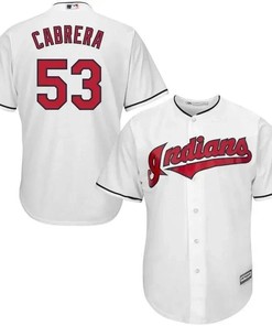 Melky Cabrera Cleveland Indians Home Official Cool Base Player Jersey - White - Robokeg