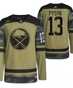 Men Buffalo Sabres Mark Pysyk 2022 Military Appreciation Night Camo 13 Jersey Primegreen Jersey - Robokeg