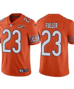 Men Chicago Bears 100th Anniversary Kyle Fuller Orange Vapor Limited Jersey - Robokeg