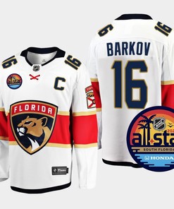 Men Florida Panthers Aleksander Barkov 16 2023 NHL All-Star Away White Jersey - Robokeg