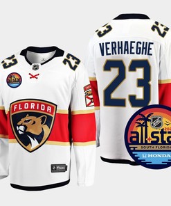 Men Florida Panthers Carter Verhaeghe 23 2023 NHL All-Star Away White Jersey - Robokeg