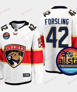 Men Florida Panthers Gustav Forsling 42 2023 NHL All-Star Away White Jersey - Robokeg