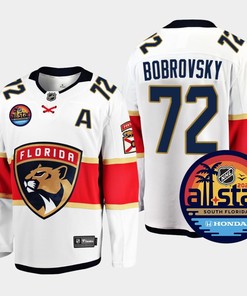 Men Florida Panthers Sergei Bobrovsky 72 2023 NHL All-Star Away White Jersey - Robokeg