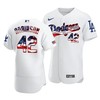 Men Los Angeles Dodgers Jackie Robinson 42 Jackie Robinson Day Independence Day Jersey White - Robokeg