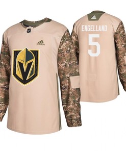 Men Men Vegas Golden Knights Deryk Engelland 5 Camo Veterans Day Practice Jersey Jersey - Robokeg