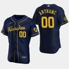 Men Milwaukee Brewers Customized 2020 Navy 50th Anniversary Jersey - Robokeg