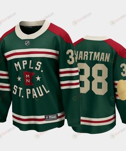 Men Minnesota Wild 38 Ryan Hartman 2022 Winter Classic Green State Of Hockey Jersey Jersey - Robokeg