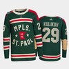 Men Minnesota Wild Dmitry Kulikov 29 2022 Winter Classic Green Jersey Jersey - Robokeg