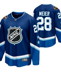 Men Timo Meier Sharks Blue 2022 All-Star 28 Jersey Western Conference Jersey - Robokeg