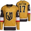 Men Vegas Golden Knights 17 Ben Hutton Home Gold Jersey 2023 Primegreen Jersey - Robokeg